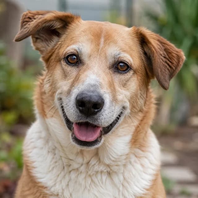 Portrait of a rescue mix dog